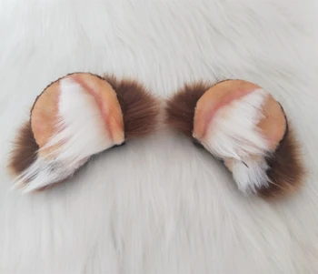 

MMGG New Brown Bear Ears Hairhoop Headwear Lolita Cosplay Costume Accessories Hand Made Work