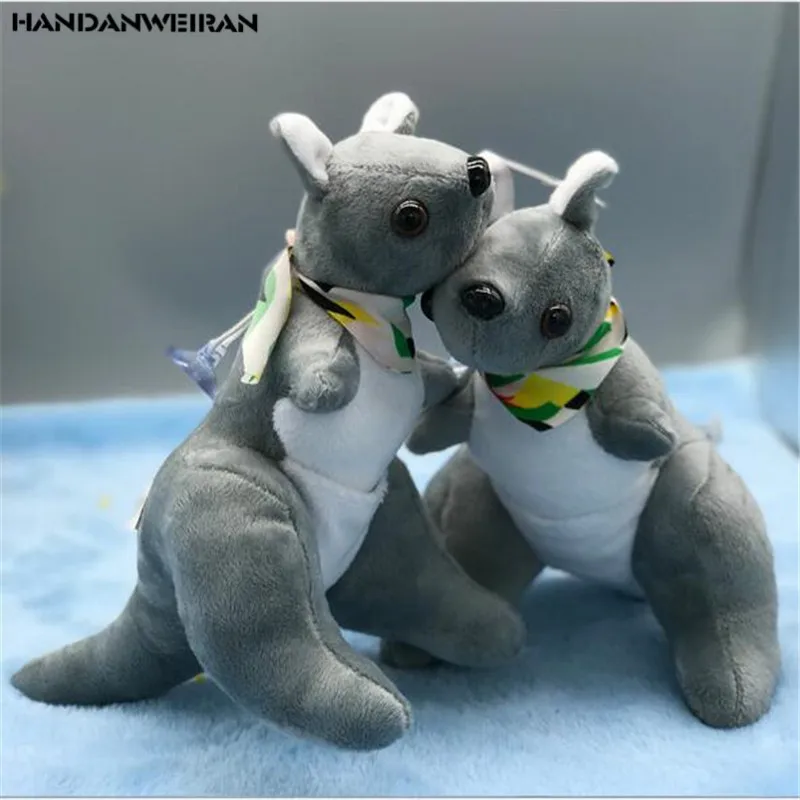 New 1PCS Kangaroo Mom Plush Toy Cotton Animal Stuffed Toys Good Quality Cheap Hot Sale Kids 22CM