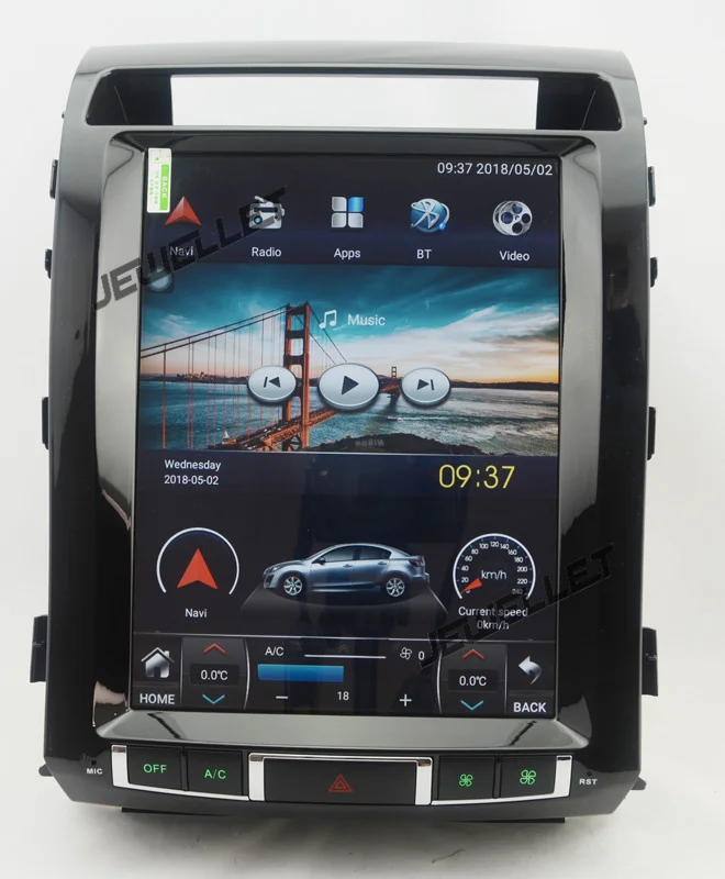 

12.1" tesla style vertical screen android 8.1 Car GPS radio Navigation for Toyota Land cruiser Roraima 2008-2015