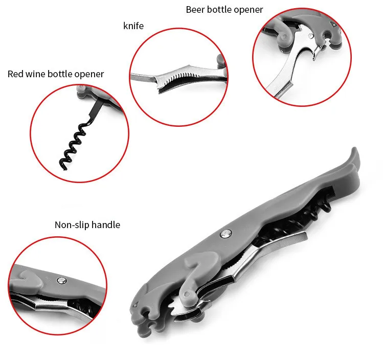 Леопардовая нержавеющая сталь открывалка для винных бутылок штопор открывалка для пива креативный брелок барные аксессуары кухонные инструменты