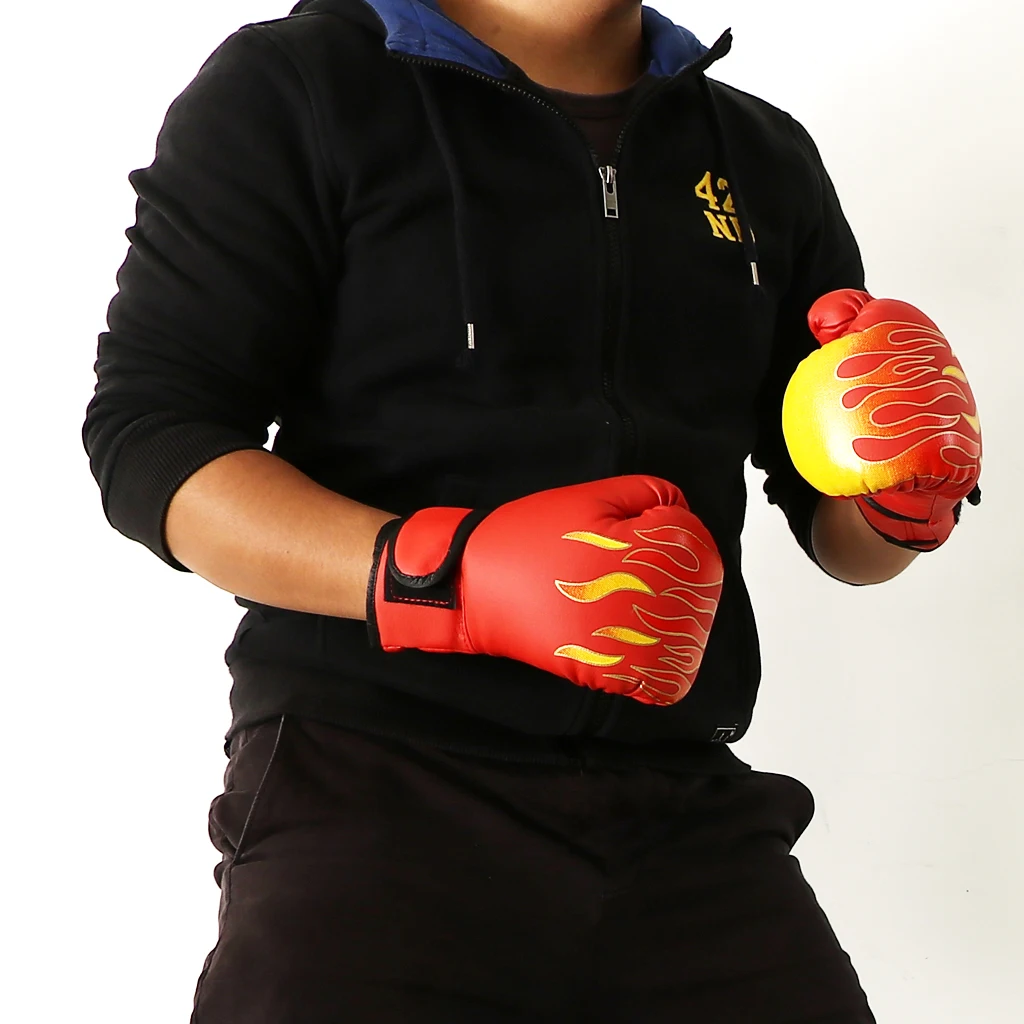 PU Sandbag Punch Training Kid Children Boxing Gloves for Age 4-12 Boys/Girls