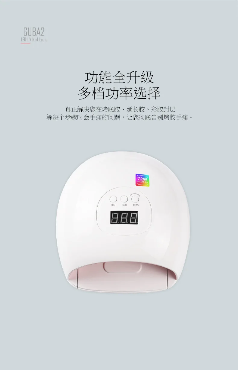 УФ/светодиодный светильник Smart Sensing Nails фототерапия лампа 72 Вт Высокая мощность УФ-лак сушилка