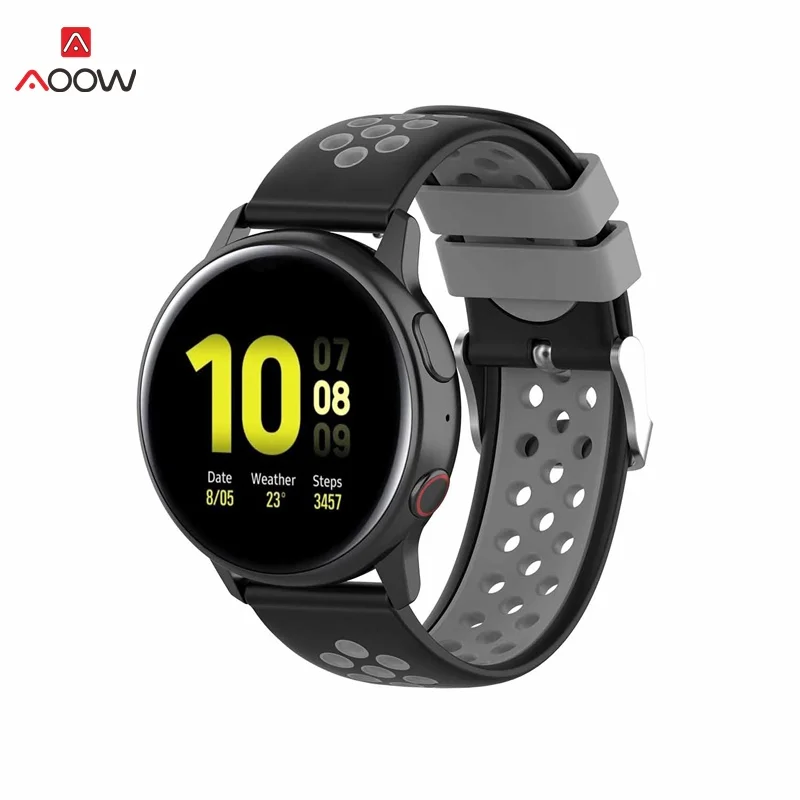AOOW 20 мм спортивные силиконовые ремешки для Galaxy Watch 42 мм gear S2 ремешок для часов браслет ремень для samsung Galaxy Active R830 R820 R500