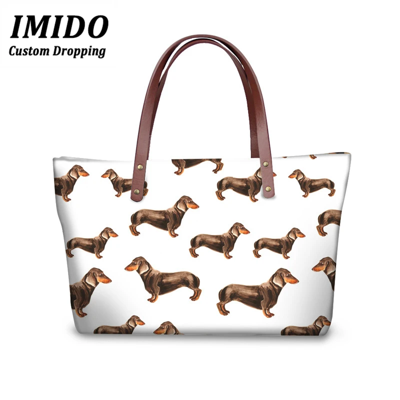 Сумка на плечо Doxie Dog с принтом для женщин роскошные дизайнерские дамские сумочки