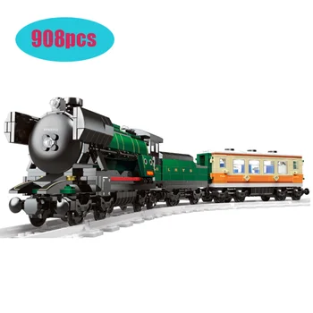 

21005 908Pcs Compatible lepining Technic Series Emerald Night Train Model Building Kit Block Bricks Toys Clone 10194