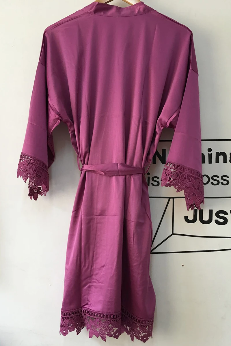 Zaxachilable New Bridesmaid Robes Womens Robes Sleepwear Bathrobe Bathrobe - Color: dusty rose
