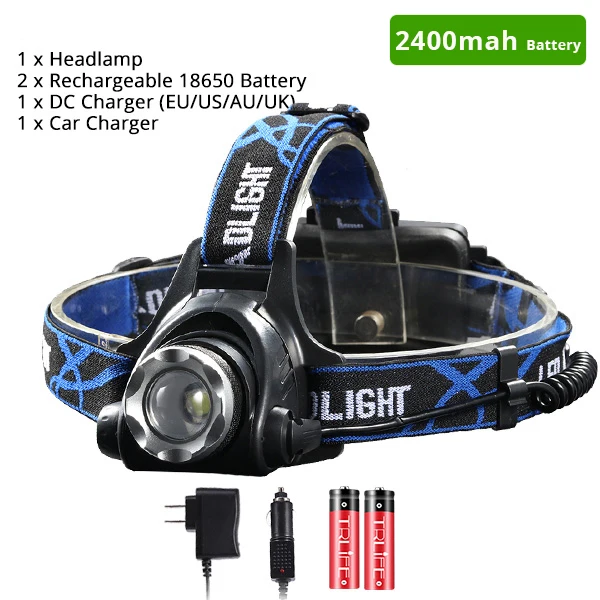 Waterproof Led Headlight | 18650 Headlamp Zoomable | Headlamp 18650 Battery  - 80000lm T6 - Aliexpress