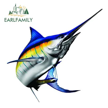 

EARLFAMILY 13cm x 12.8cm Xiphias Gladius 3D Car Styling Car Stickers Vinyl Graphic Decor Window Bumper Waterproof Car Body Decal