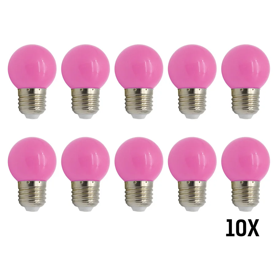 

10pcs 220V SMD 2835 Energy Saving Lamp Festival Decorative Lighting Led lamp For Chrismas Wedding LED Colorful Bulb E27
