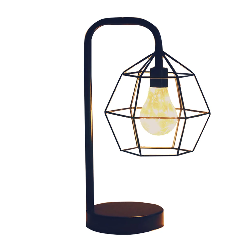 

Hotel Home Decoration Restaurant Desk Retro Table Lamp Reading Nordic Style Living Room For Bedroom Night Light Iron Art