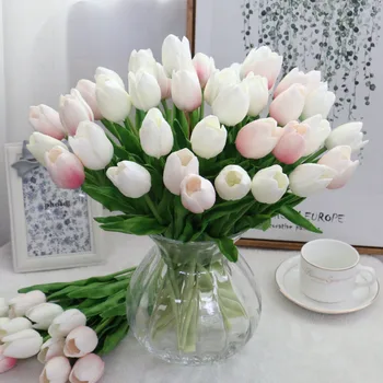 

12Pcs mini tulip flower wedding flowers bouquet artificial silk flower for home Wedding Valentine's Day party decoration gifts