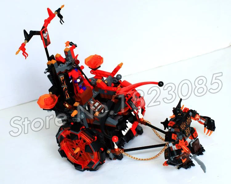 675 шт Новые Рыцари Jestro's Evil Mobile Chariot The War Wagon 10489 фигурки строительные блоки
