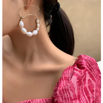 

Timeless Wonder Glam Baroque Pearl Drop Statment Earrings Women Jewelry Gothic Boho Designer Rare Top Hip Hop Runway Bride 7533