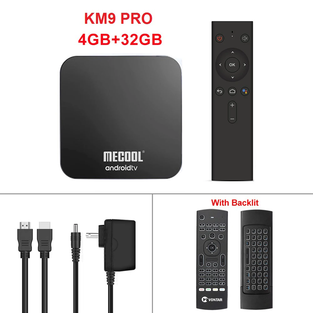 Mecool KM3/KM9 pro Android tv Box Google Сертифицированный Смарт ТВ-бокс Android 9,0 S905X2 USB3.0 2,4G/5G Wifi 4K Медиаплеер Smart Box - Цвет: KM9 Pro 4G 32G MX3