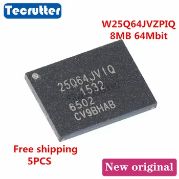 

5PCS W25Q64JVZPIQ 25Q64JVIQ WSON8 6x5 8MB 64Mbit 25Q64 W25Q64JV W25Q64FV
