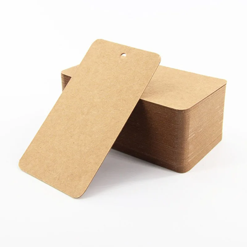 50pcs Handmade Gift Tags Mix Style Kraft Paper Box Packaging Hang Label  Craft