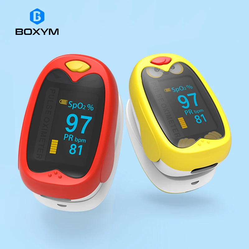 

BOXYM Rechargeable Child Finger Pulse Oximeter SpO2 Blood Oxygen PR Saturation Meter Pediatric baby Neonatal Infant kids