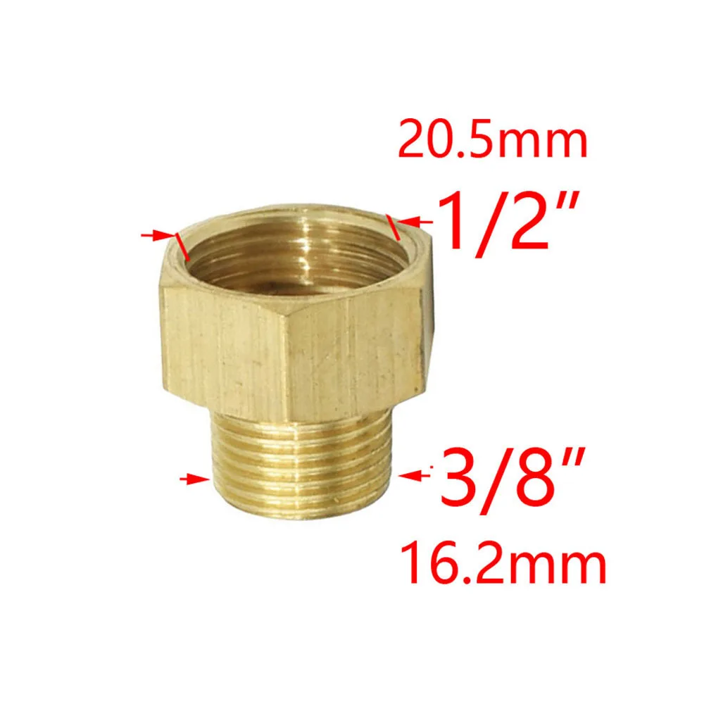 Brass 1/2" To 3/4 3/8 1 Inch Thread Connector Reducing Repair Joint For Faucet Bathroom Shower Coupler Copper Bubbler Adapter 