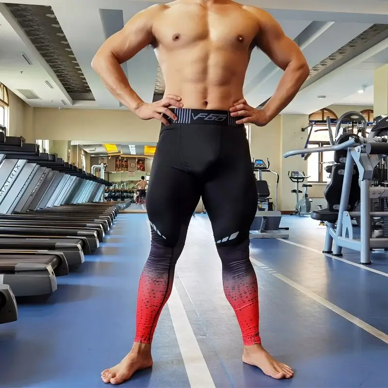 Mens Gym Compression Leggings Sport Training Pants Men Running Tights Trousers Men Sportswear Dry Fit Jogging Pants