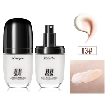 

Liquid Foundation Makeup Moisturizing Soft BB Cream Color Changing Long Wear Oil Control Foundation Base.w