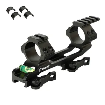 

ohhunt QD 1 inch 30mm Rings Integral Hunting Scope Mount Picatinny Rail Ar15 Ak 47 Bracket for Optical Sight with Bubble Level