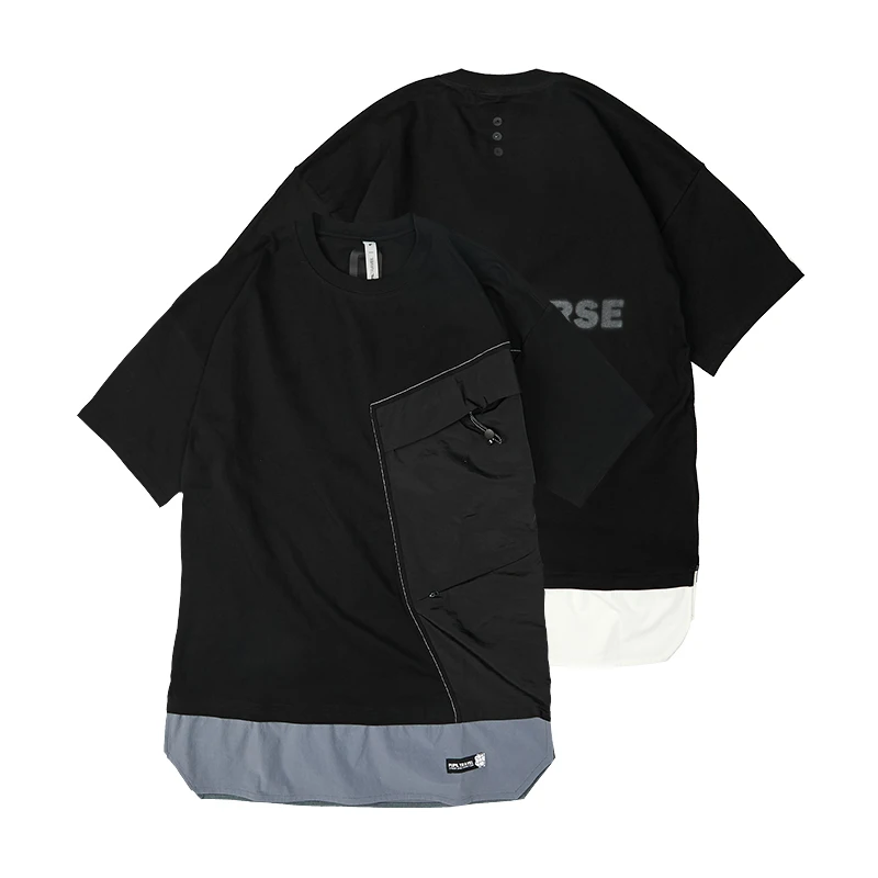 Мужская футболка с нагрудным карманом в стиле хип-хоп | одежда