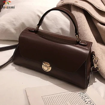 

DORANMI Solid Box Top-handle Bags For Women 2020 Crossbody Bag Female PU Leather Top-handle Bags Square Box Bolsos Mujer BG472
