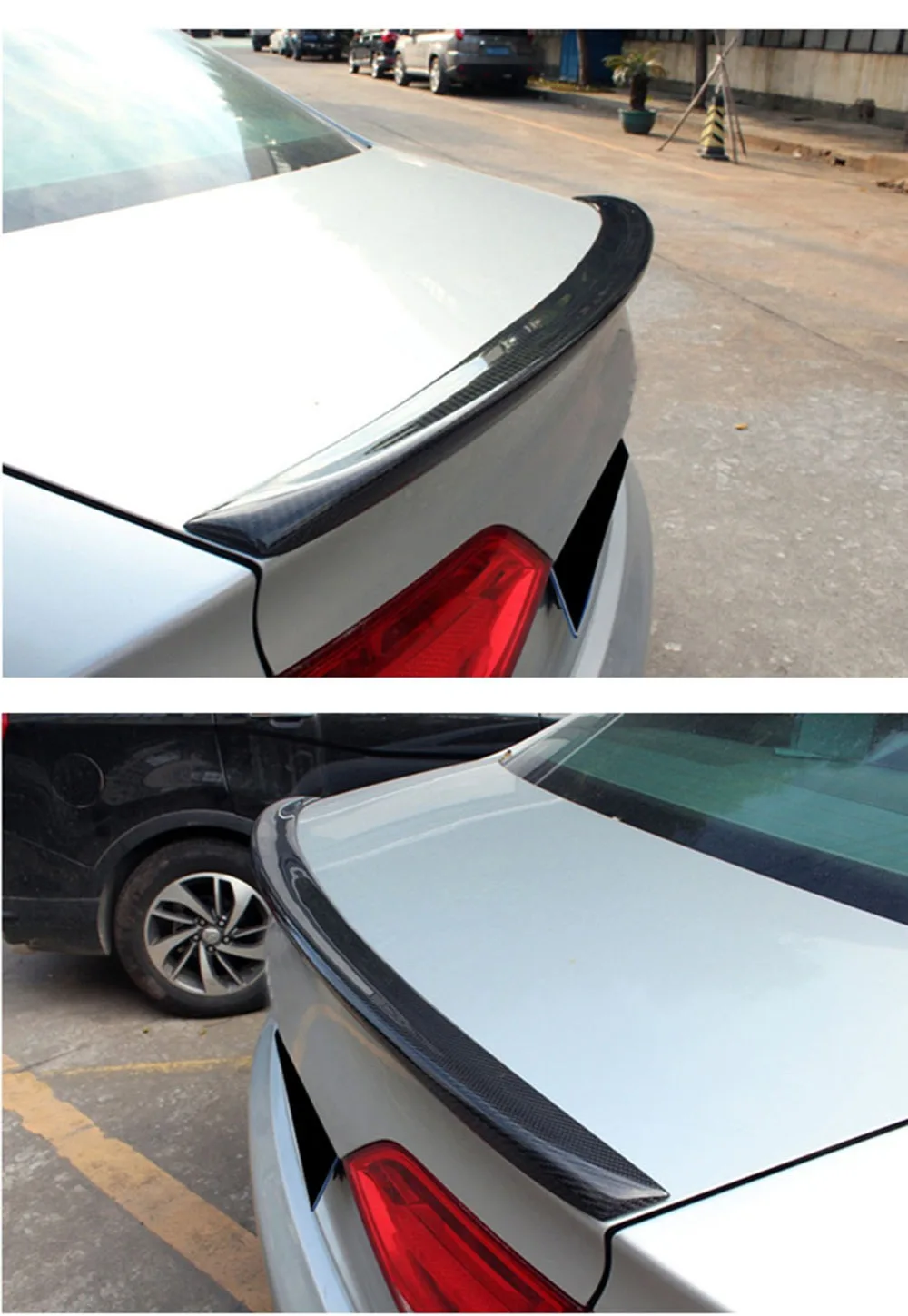 Для Audi A4 B8 2009 2010 2011 2012 углеродное волокно задний багажник спойлер загрузки губ S4 стиль