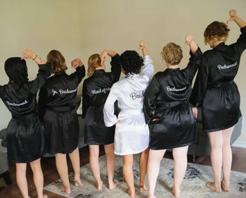 

custom Bridesmaid bathrobe personalised Bachelorette Party dress robe Bridal bathrobe,Mother of the bride kimono Robe silk Robe