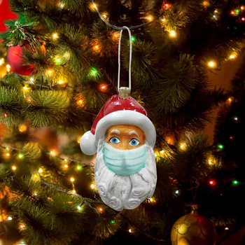 

Pendants Santa Claus Ornament DIY Quarantine Christmas Quarantine Decorate Santa Claus Quarantine Personalized Hanging новый год
