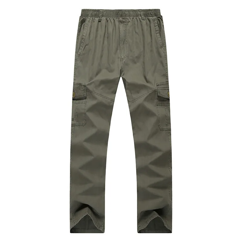 army green Новые мужские хлопковые брюки карго весна осень мужские повседневные брюки уличная одежда комбинезоны длинные брюки мужские большие размеры Спецодежда Брюки - Цвет: army green