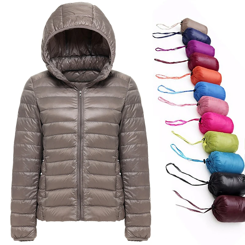 2020 nueva 90% chaqueta de plumón de pato mujer Otoño Invierno mujer ultraligero abajo de la chaqueta
