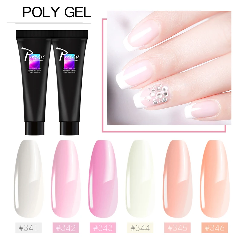 

Docaty Nail Acrylic Poly Gel Extension UV Gel Clear Crystal UV LED Quick Building Nail Gel Tips Enhancement Slip Solution Tools