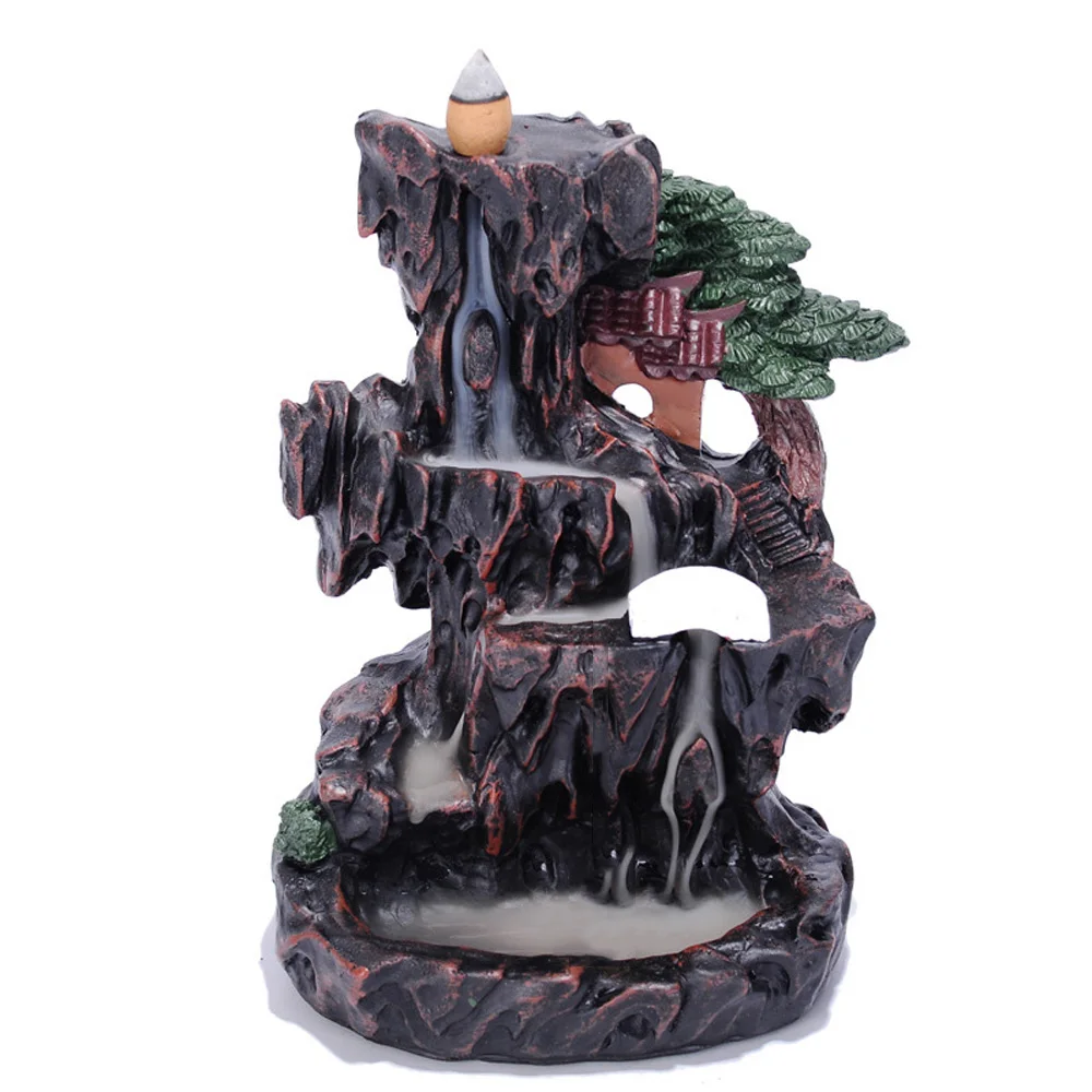 

Hot Mountain Waterfall Incense Holder Backflow Smoke Ceramic Burner Censer Gift
