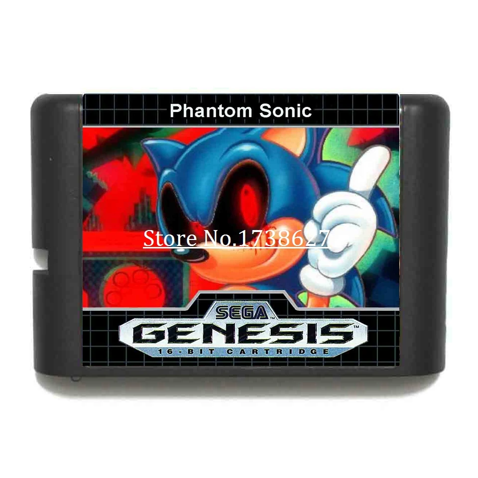 Игровой картридж Phantom Sonic 16Bit для консолей Sega MegaDrive и Genesis | Электроника