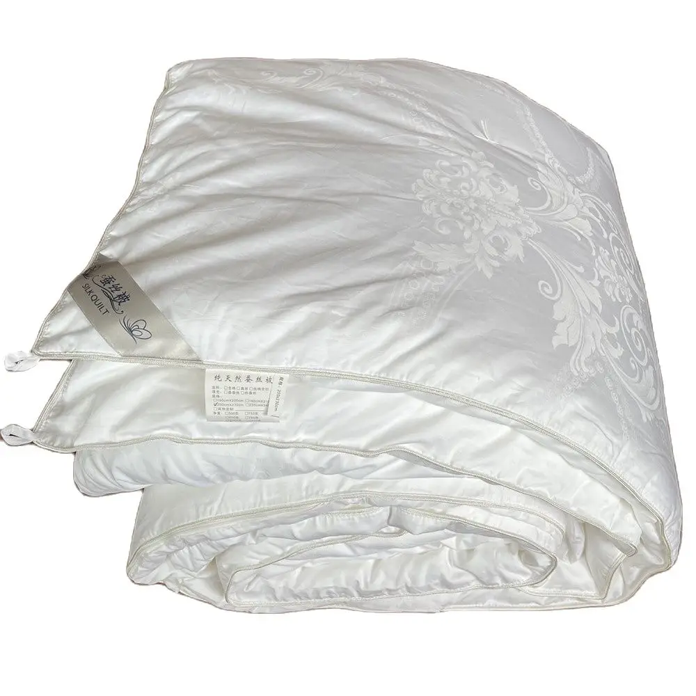 Luxury 6a Mulberry Silk Comforters With Jacquard Cotton Cover