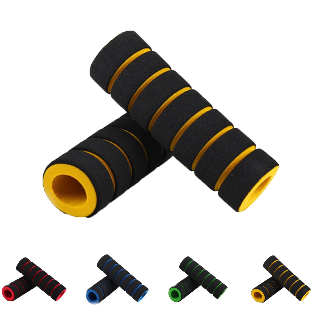 2Pc/1pair Bike Racing Bicycle Motorcycle Handle Bar Foam Sponge Grip Cover Non-slip Soft Handlebar Bike Bar wholesale