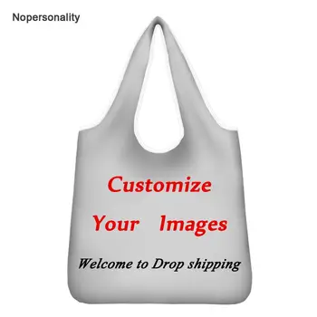 

Customize Image Durable Lightweight Shopping Bags Reusable Foldable Totes Large Cute Ripstop Washable Eco-Friendly Grocery Bags