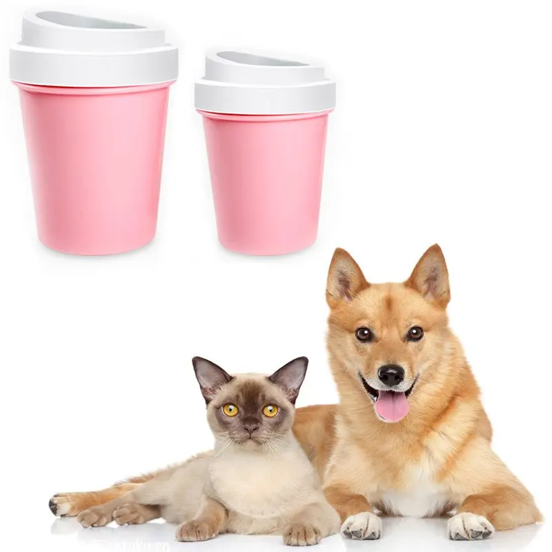 

Dog Paw Cleaner Cup Combs Portable Pet Foot Washer Cup Paw Clean Brush Quickly Wash Dirty Cat Foot Cleaning Bucket