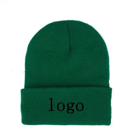 mens skully Winter Hat Custom Logo Embroidered or Print Your Logo Winter Knit Hat Beanie Customize NAME Letters designer skully hat Skullies & Beanies