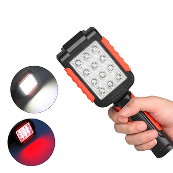 

XANES 6035 9xLED 3Modes 180° Rotating Flashlight USB Rechargeable Magnetic Work Light AAA for Camping Repairing Torch Hook