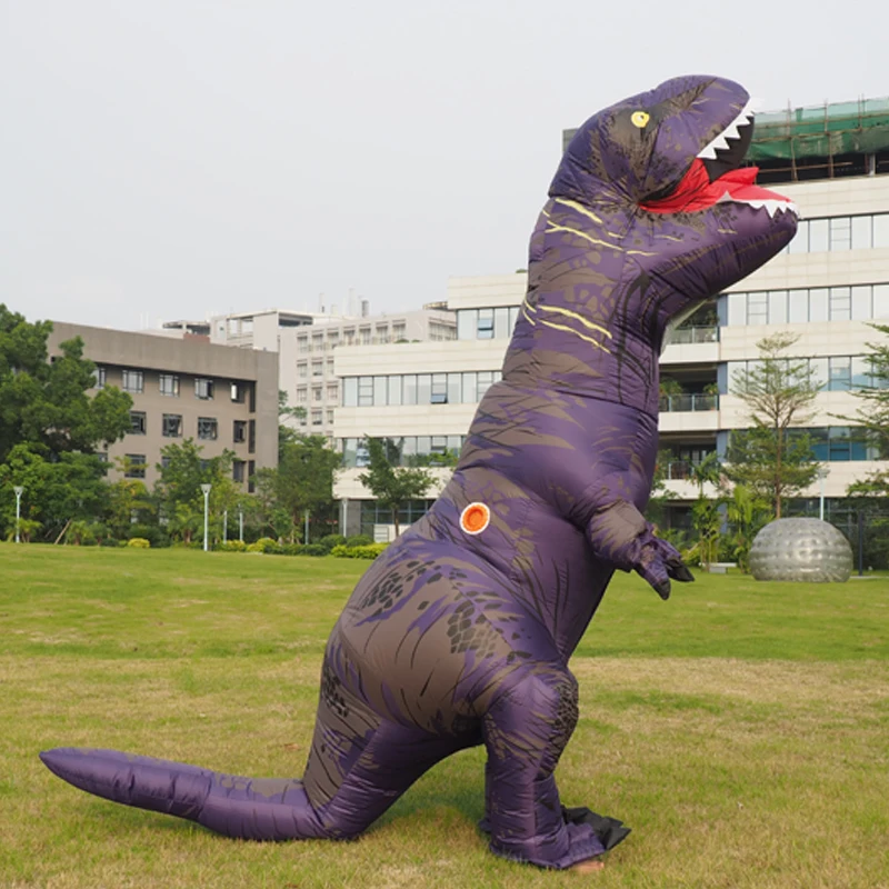 Anime Cospaly Dinosaur Inflatable Willy Costume Adult Halloween Fancy Dress Full Body Suit Battery Fan Operated Inflating T Rex (4)