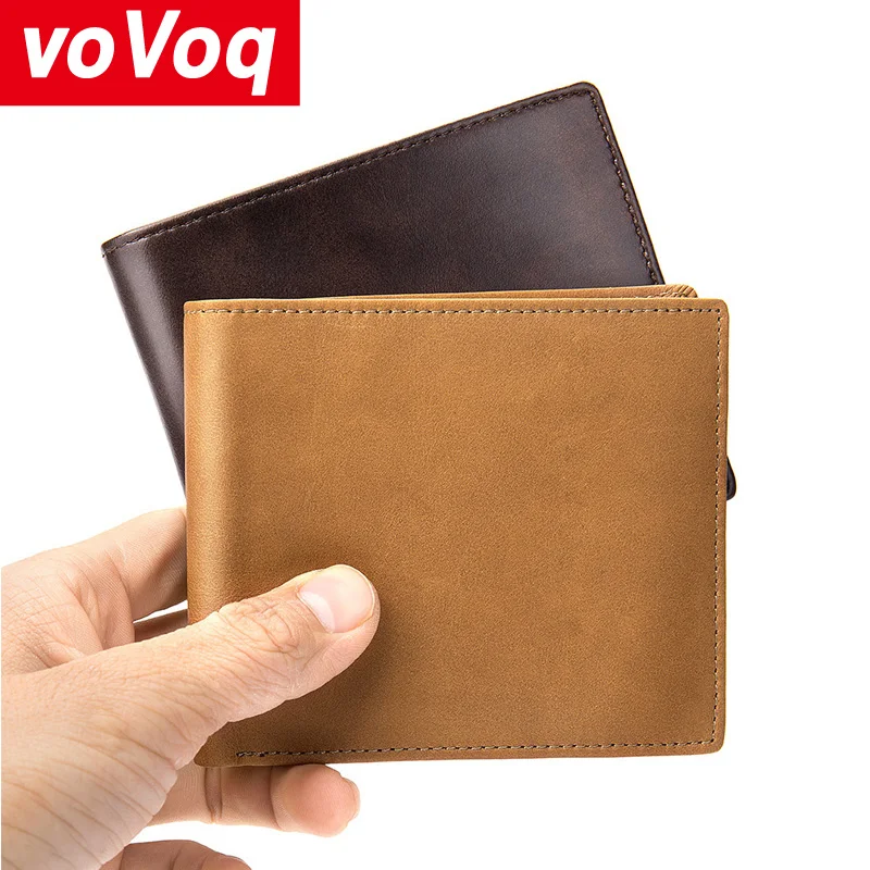 

Arrival Multi-functional Short Genuine Leather Men Wallets Fashion Coin Pocket Card Holder Men Purse Simple Quality Male Wallets