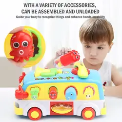 Jouets amusants pour bébés, jeu de voitures, Bus, feux de musique, éducation précoce, pour filles et garçons de 2 à 3 ans 