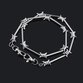 

Fashion Women Men Punk Necklace Rock Thorns Clavicle Chain Hip Hop Collar