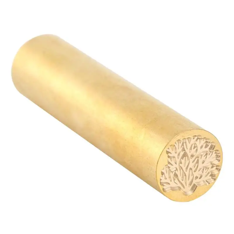 1PC Retro Cylindrical Seal Wax Brass Stamp for Envelope Seal Stamp Seal Wax DIY Invitation Cards Decoration Craft Gifts - Цвет: 15mm E