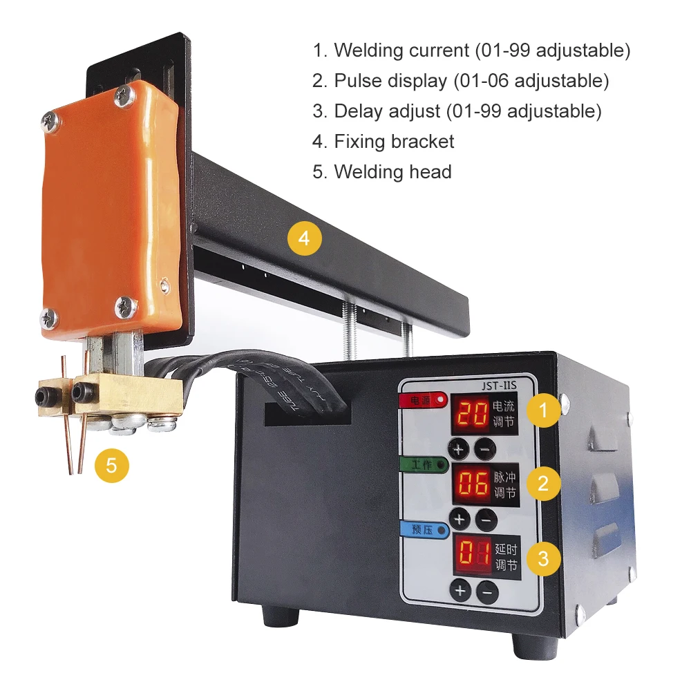 US $78.54 JSTIIS Spot Welding Machine High Power 3KW Use For 18650Lithium Batteries Pack Spot Welding Precision Pulse Spot Welder Machine
