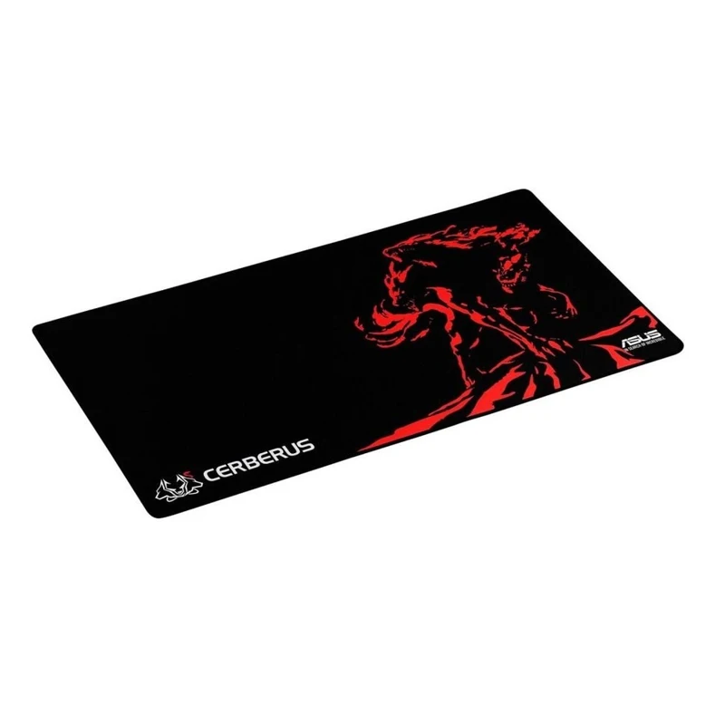 Коврик для мыши ASUS Cerberus Mat XXL, резиновая основа, тканевая поверхность, 900 x 440 x 3 мм, цвет: черный/красный