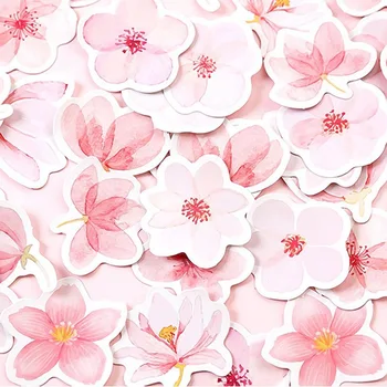 

46pcs/set Autiful Fashion StickerCherry Blossoms Planner Flower Diary Deco Paper Small Stickers Stationary Scrapbooking Journal