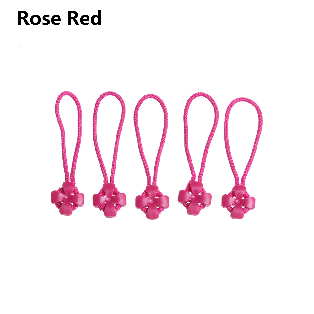 Style 2 - rose red 10 шт. аксессуары для сумок, Съемник на молнии, подходит для веревочной бирки, фиксатор на молнии, сменный зажим, сломанная Пряжка, дорожная сумка, чемодан, палатка - Цвет: Style 2 - rose red